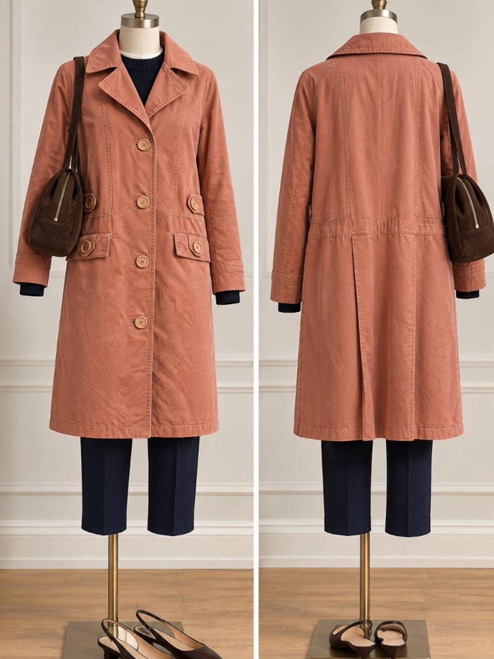 MARC BY MARC JACOBS DUSTY PINK, 100% COTTON TRENCH/COAT, SZ 10